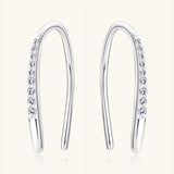 Moissanite 925 Sterling Silver U Shape Earrings