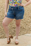 RISEN Maya Full Size Mid Rise Asymmetrical Shorts
