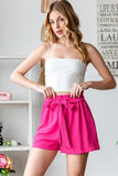 Heimish Full Size Texture High Waist Tied Shorts