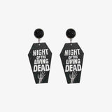 Coffin Shape Wooden Dangle Earrings