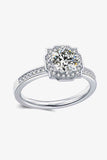 1 Carat Moissanite Platinum-Plated Ring