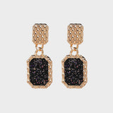Geometric Alloy Dangle Earrings