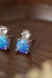 4-Prong Opal Stud Earrings