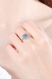 2 Carat Moissanite Square Halo Ring
