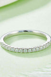Moissanite Platinum-Plated Half-Eternity Ring