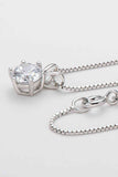 925 Sterling Silver 1 Carat Moissanite Pendant Necklace