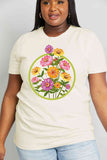 Simply Love Full Size Flower Graphic Cotton Tee