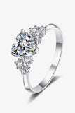 1 Carat Moissanite Heart Ring