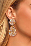 Teardrop Shape Zinc Alloy Dangle Earrings