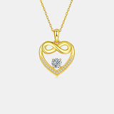 Moissanite 925 Sterling Silver Heart Necklace