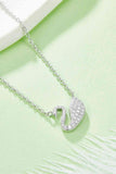 Moissanite Swan 925 Sterling Silver Necklace