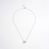 925 Sterling Silver Inlaid Zircon Heart Necklace