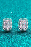 1 Carat Moissanite and Zircon Contrast Geometric Stud Earrings