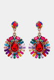 Teardrop Shape Glass Stone Dangle Earrings