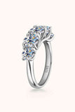 1 Carat Moissanite 925 Sterling Silver Half-Eternity Ring