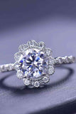 1.5 Carat Moissanite Floral-Shaped Cluster Ring