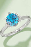 1 Carat Moissanite Contrast 925 Sterling Silver Ring