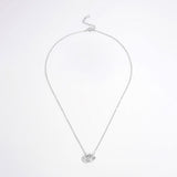 925 Sterling Silver Inlaid Zircon Heart Necklace