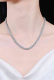 Moissanite Rhodium-Plated Necklace