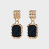 Geometric Alloy Dangle Earrings