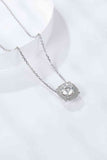 1 Carat Moissanite Flower Shape Pendant Chain Necklace