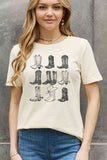 Simply Love Simply Love Full Size Cowboy Boots Graphic Cotton Tee