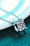 1 Carat Moissanite 925 Sterling Silver Chain Necklace