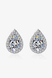 Moissanite Teardrop Stud Earrings