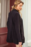 Kori America Open Front Long Sleeve Blazer