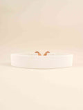 Geometric Buckle Elastic Wide Belt